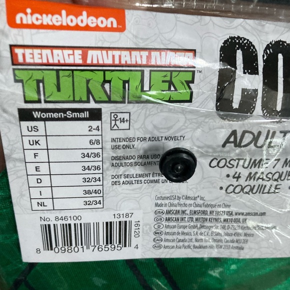 Sexy NINJA TURTLE Jumpsuit Halloween Costume - Picture 3 of 3